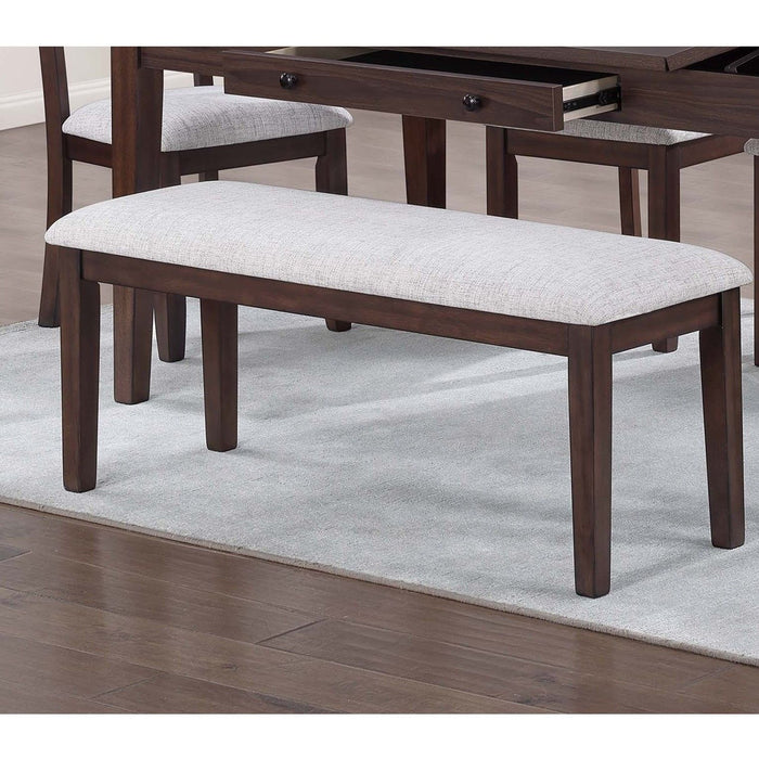 Cushion Padded Seat Dining Room Bench - Walnut Home Essentials