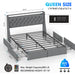 Platform Bed Frame With RGB LED Lights, Charging Station, Storage Headboard & 4 Underbed Drawers Home Essentials