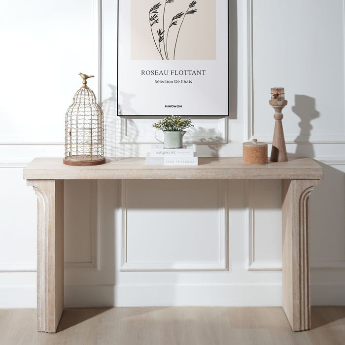 Console Table With Decorative Molding Home Essentials