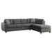 Balta - 2 Piece Loose Back Sectional With Ottoman Upholstered - Gray Furniture Max