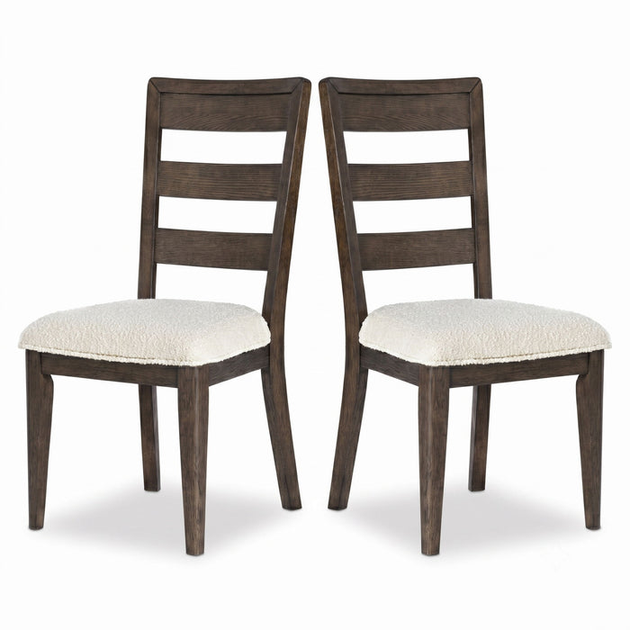Upholstered Dining Chair With Ladder Back Design (Set of 2) Emerald Home