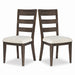 Upholstered Dining Chair With Ladder Back Design (Set of 2) Emerald Home