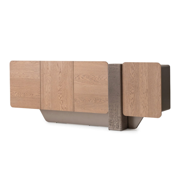Bristol Point - Console Table - Saddle Brown Michael Amini