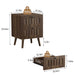 Double Drawer Bedside Table (Set of 2) - Walnut Home Essentials