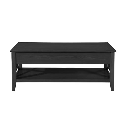 Decatur - Farmhouse Lift Top Coffee Table With Storage - Black / Ash Noble House