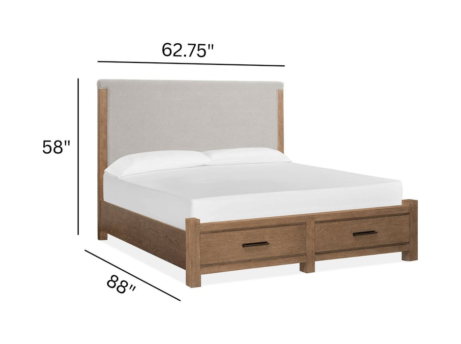 Plum Creek - Upholstered Panel Storage Bed Magnussen Furniture