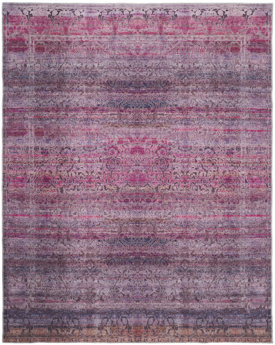 Floral Power Loom Area Rug - Pink And Purple - 5' X 8'