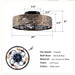 20" Iron Art Ceiling Fans With Remote, Flush Mount Ceiling Fan With 6 Speeds Reversible Motor, Not Included Bulbs - Blush / Gold / Bronze Daily Nest