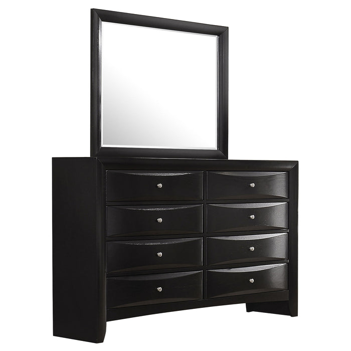Palamino - 8 Drawer Dresser With Mirror - Black Furniture Max