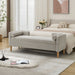 Upholstered Corduroy Flip Top Storage Bench For Living Room Home Essentials