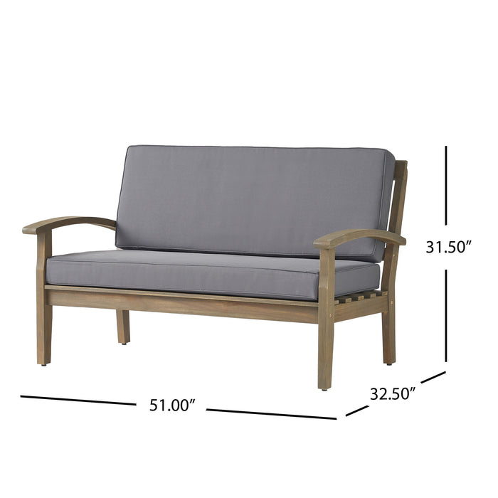 4 Person Outdoor Seating Group With Water Resistant Cushions Noble House