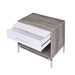 Cistus - Accent Table - Weathered Gray Oak & White ACME