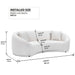 Curved 3 Seater Sofa For Living Room - White Home Essentials