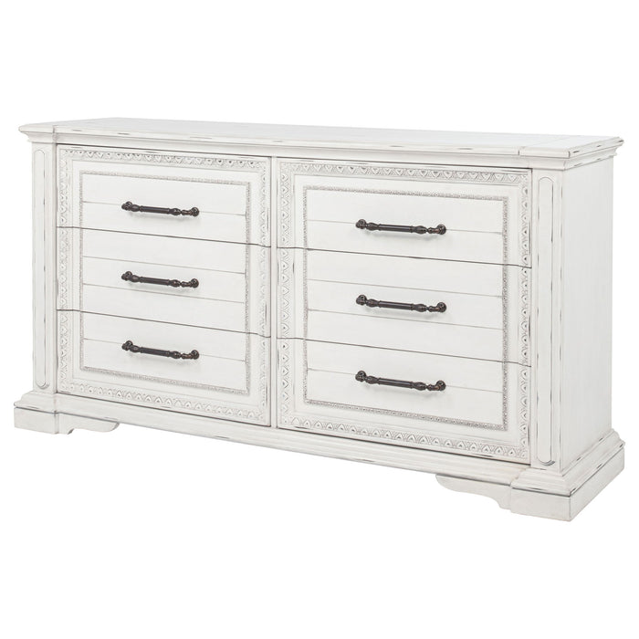 6 Drawer Bedroom Dresser Cabinet - Vintage Furniture Max