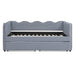 Gingham Daybed With USB Charging Port, Wave-Shaped Design Home Essentials