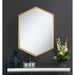 Cavendish - Hexagonal Wall Mirror - Gold Furniture Max