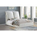 Corwyn - Queen Upholstered Panel Bed With Headboard Pillows - White Furniture Max