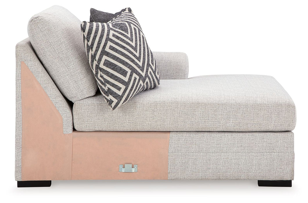 Koralynn - Raf Corner Chaise - Stone Benchcraft®