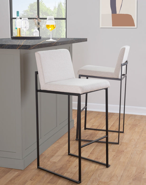 Fuji - Contemporary High Back Barstool Elegant Design Lumi Source