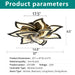 32" Flower Ceiling Fan With LED Dimmable Light, Low Profile Flush Mount Fan With Remote Control, 6 Speeds Daily Nest