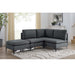 Upholstered Modular Sectional With Tall Legs, Medium Firm Seat Home Essentials