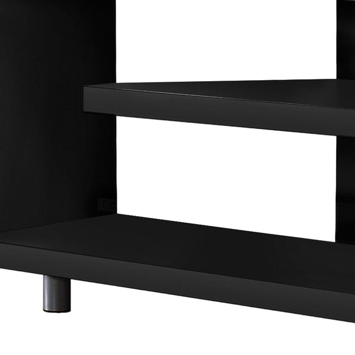 TV Stand Open Shelving - Black / Gray