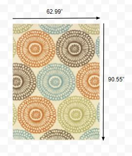 5' X 8' Outdoor / Indoor Area Rug - Beige