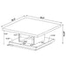 Square Coffee Table With Geometric Design And Storage Shelf - Cappuccino Furniture Max