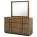 Moraga - 6 Drawer Dresser With Mirror - Ash Brown Furniture Max