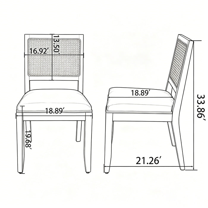 Kitchen & Dining Room Chairs (Set of 2) Home Essentials