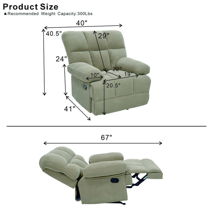 Manual Rocker Recliner Chair Home Essentials