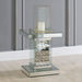 Nysa - 20" End Table - Mirrored & Faux Crystals ACME
