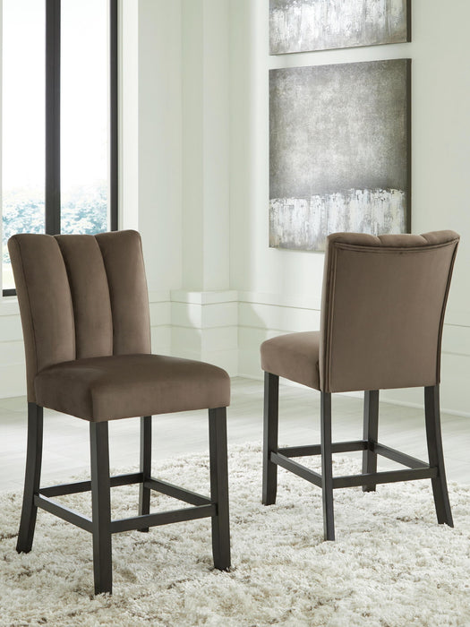 Jeshina - Upholstered Barstool (Set of 2) - Mocha Signature Design by Ashley®