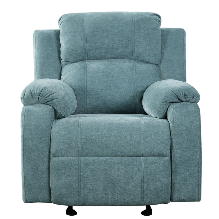 Upholstered Manual Recliner Chair With 3 Adjustable Backrest Positions Noble House