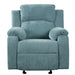 Upholstered Manual Recliner Chair With 3 Adjustable Backrest Positions Noble House