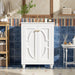 Bathroom Vanity With Ornate Elliptical Motif, Soft Close Hinges Hearth and Haven