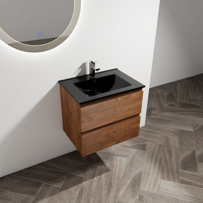 Wall Mounted Bathroom Vanity With Sink, 2 Soft Close Drawers Home Essentials