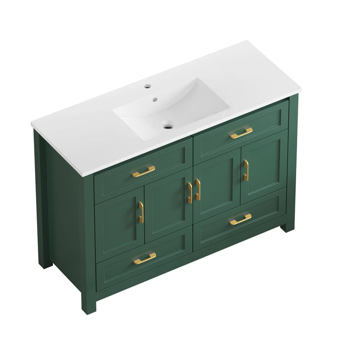Bathroom Vanity With Sink Combo, 4 Soft Close Doors And 4 Drawers Home Essentials