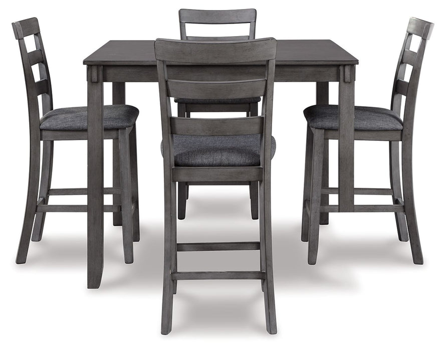 Bridson - Square Counter TBL Set (Set of 5) - Gray Signature Design by Ashley®