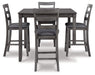 Bridson - Square Counter TBL Set (Set of 5) - Gray Signature Design by Ashley®