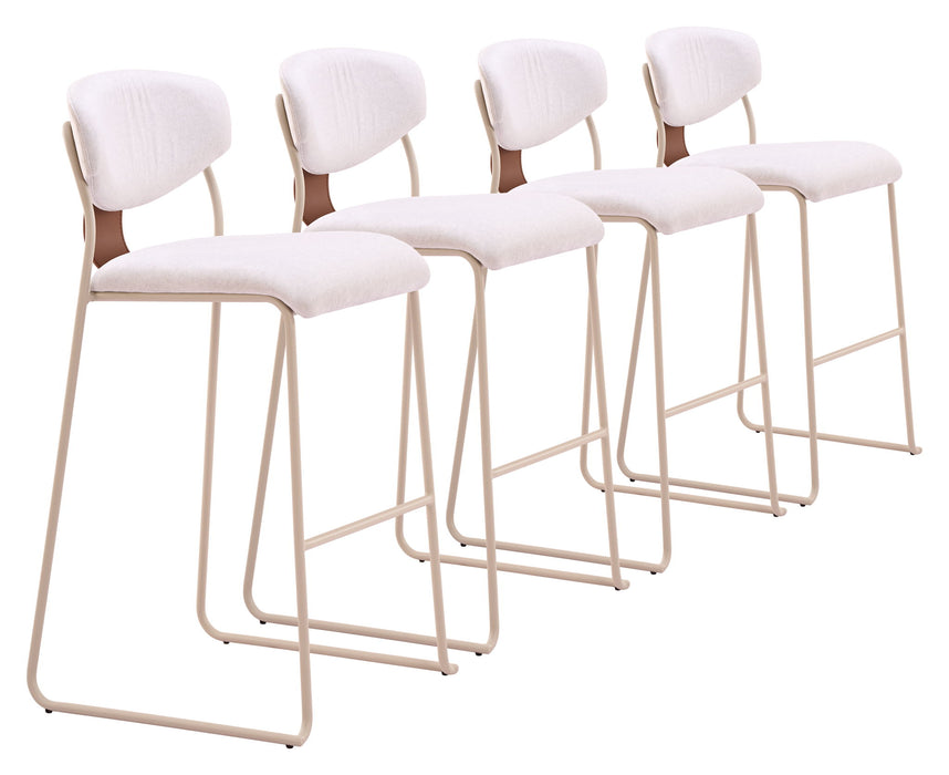 Meadow - Barstool (Set of 4) - White Zuo Modern