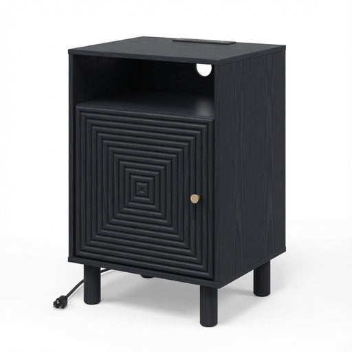 Nightstand With Charging Station & Storage Home Essentials