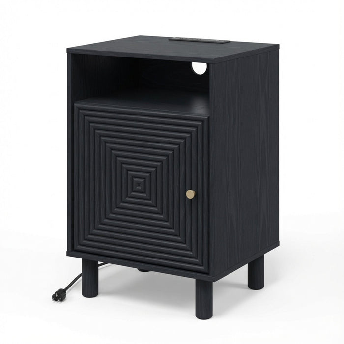 Nightstand With Charging Station & Storage Home Essentials