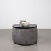 Reeves - Round Upholstered Lift Top Storage Ottoman - Gray Furniture Max