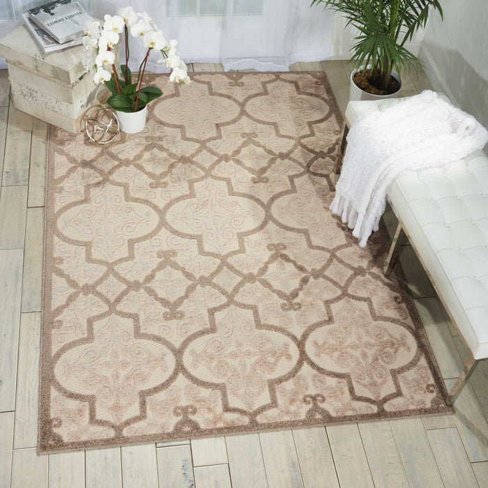 4' X 6' Moroccan Indoor / Outdoor Area Rug - Cream