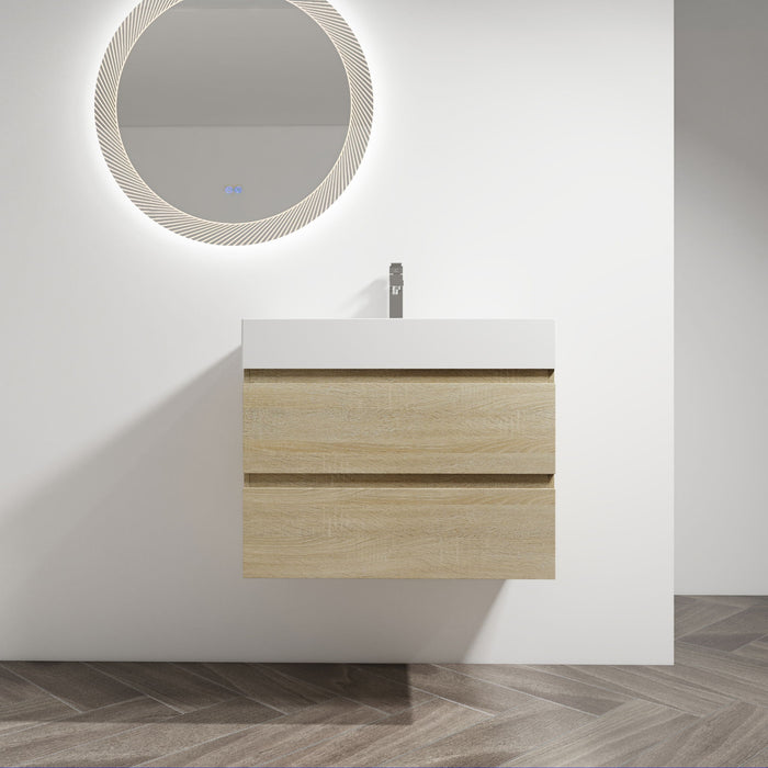 Wall Mounted Bathroom Vanity And Sink, 2 Soft Close Drawers Home Essentials