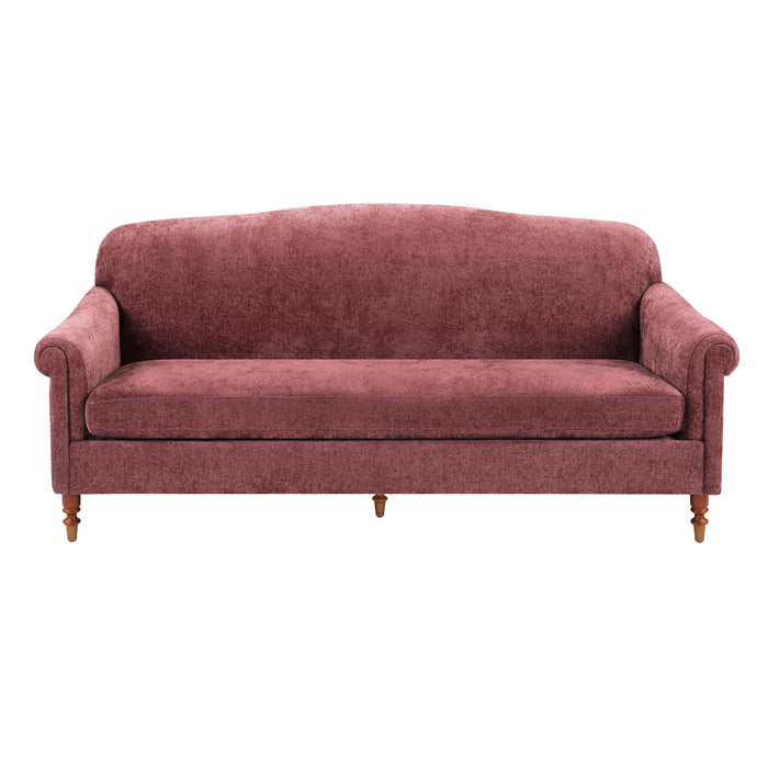 Loveseat Sofa, 2 Seater Couch With Rolled Arms Noble House