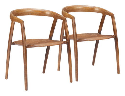 Ziran - Dining Chair (Set of 2) - Walnut Zuo Modern