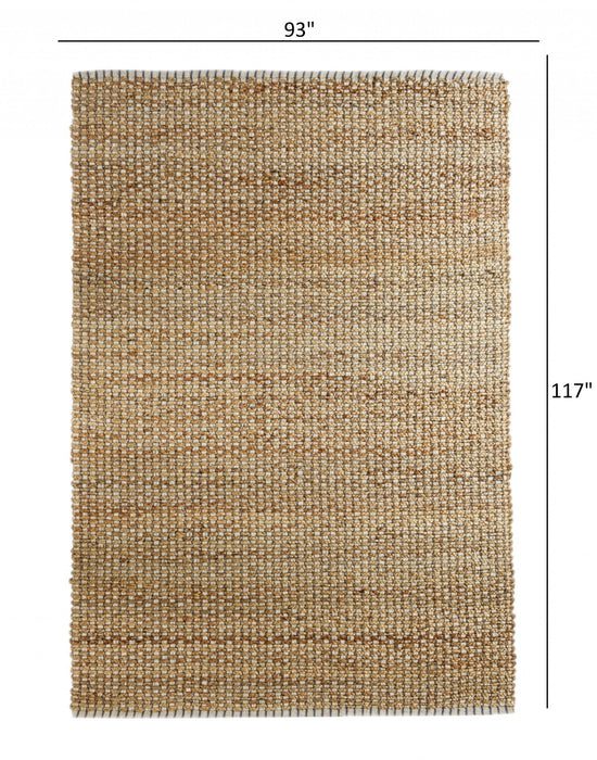 7.8' x 9.8' Modern Hand Woven Jute Area Rug - Natural
