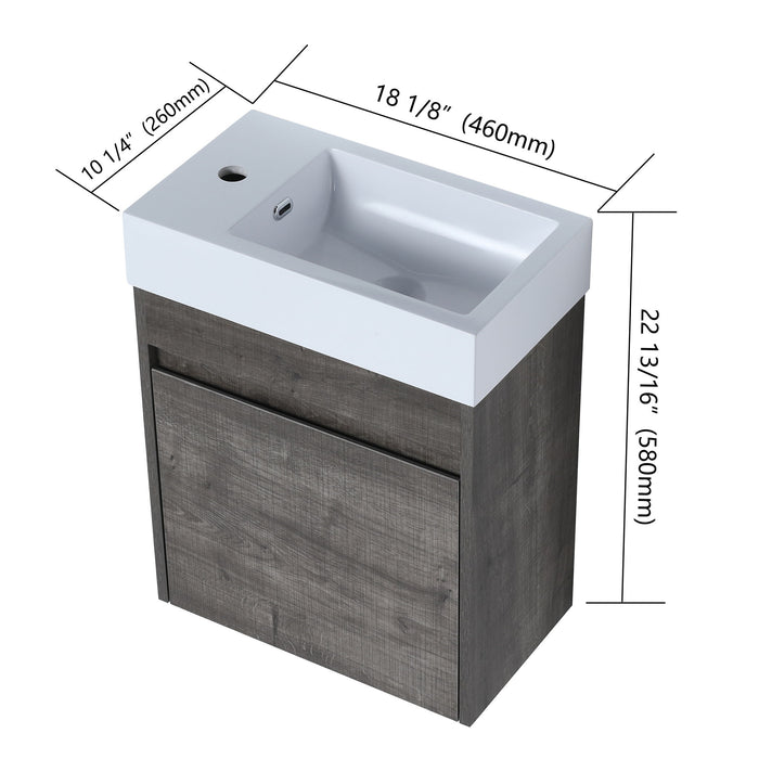 Sink Floating Bathroom Vanity With Soft Close Cabinet Door Home Essentials